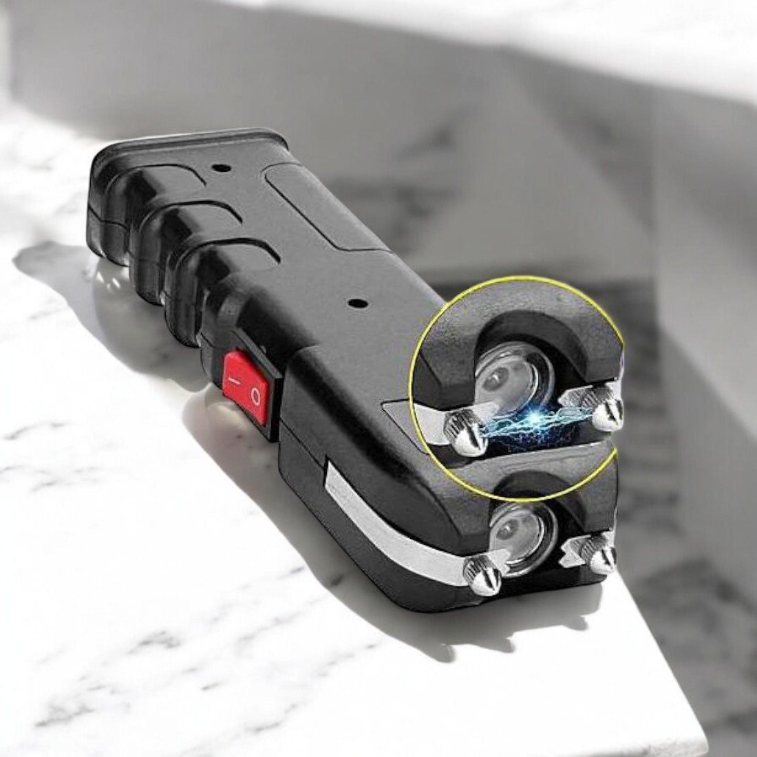 Super Hi DC Plus Self Protector Tactical 928 Type Gadgets Direct current – Ultra High Voltage Powerful Rechargeable Stun Gun Taser Self Defence with Tactical Flashlight - Image 2