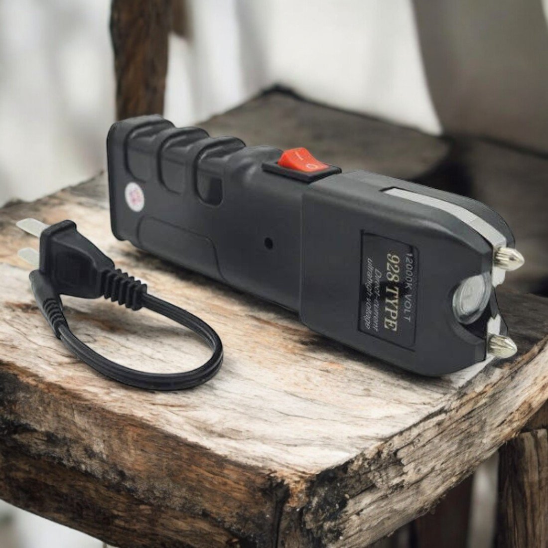 Super Hi DC Plus Self Protector Tactical 928 Type Gadgets Direct current – Ultra High Voltage Powerful Rechargeable Stun Gun Taser Self Defence with Tactical Flashlight - Image 4