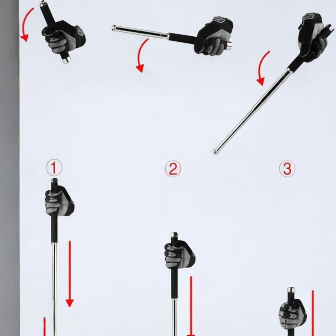 511 Tactical Baton Self Defense Stick 26-Inch Expandable, Easy Carry and portable, can break stones