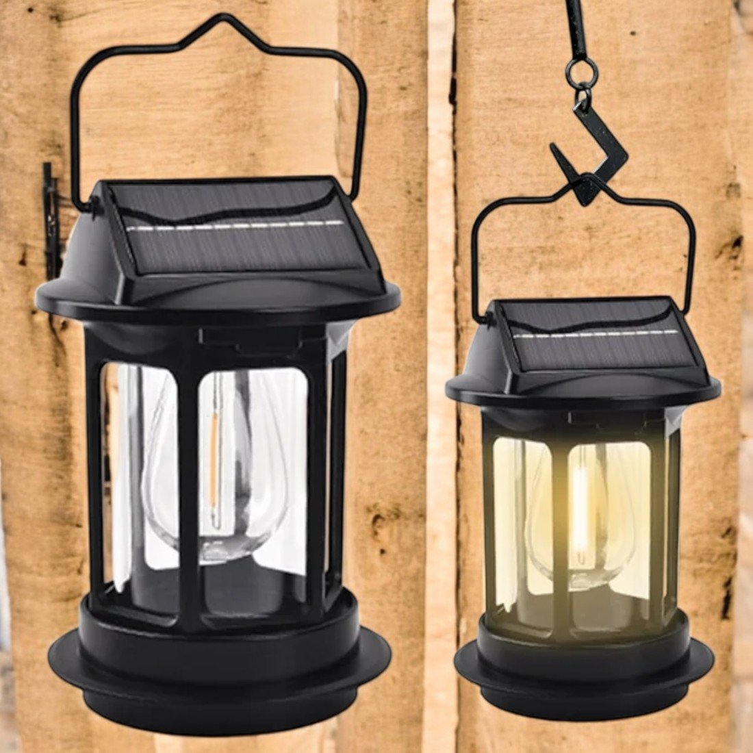 Solar Sensor LED Light 17*12.5cm - Outdoor Waterproof Solar Rechargeable Camping Lantern JD-7801