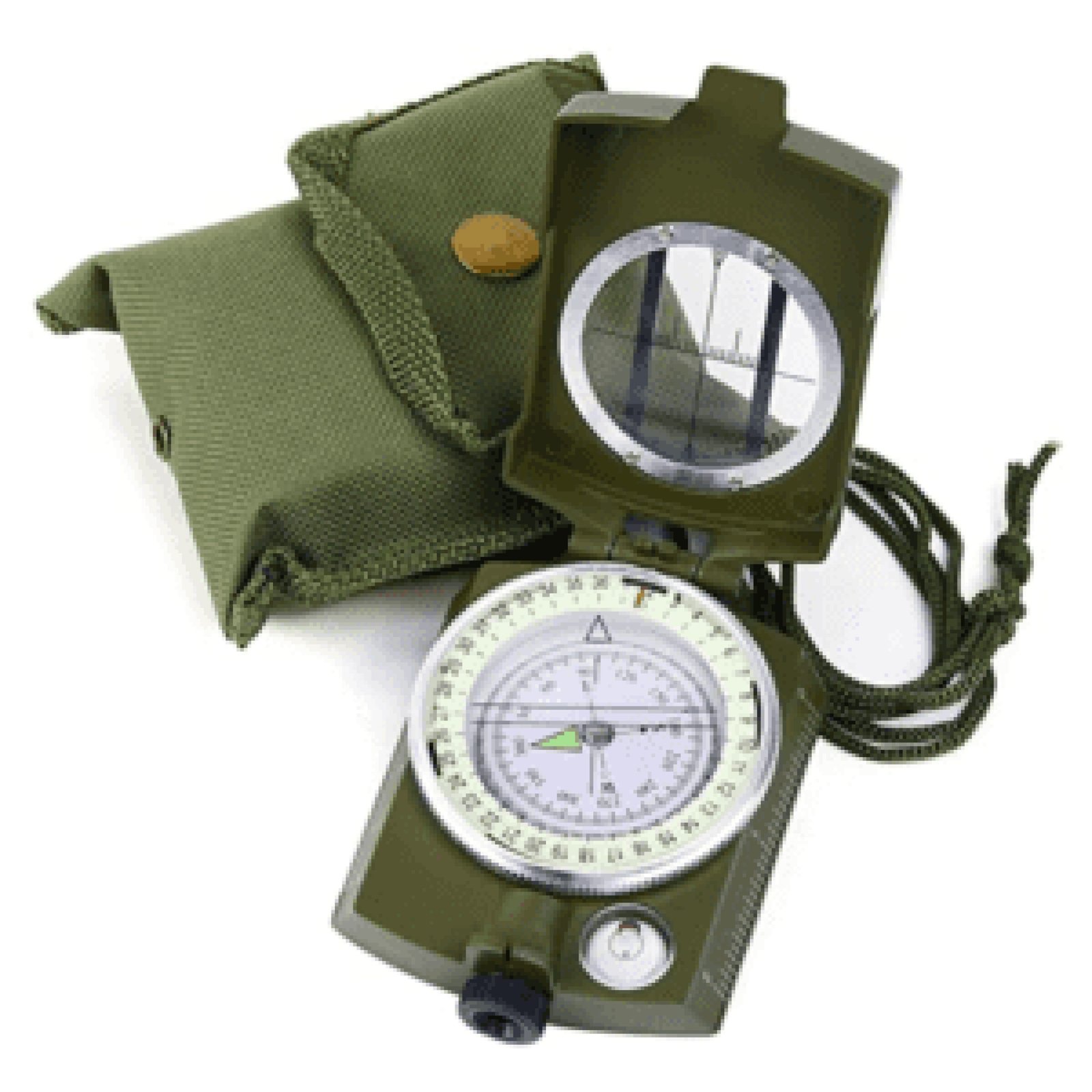 Outdoor High-Precision Professional Luminous Portable Compass, Lensatic Prismatic