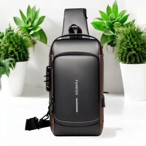 Anti-Theft Luxury Chest Bag with USB Charging, Anti-theft Sling Backpack and Versatile Design
