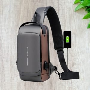 Anti-Theft Luxury Chest Bag with USB Charging, Anti-theft Sling Backpack and Versatile Design