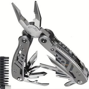 Jeep Multitool with Knife, Pliers & 11 Bits – Sharp Stainless Steel Multi Tool 24-in-1