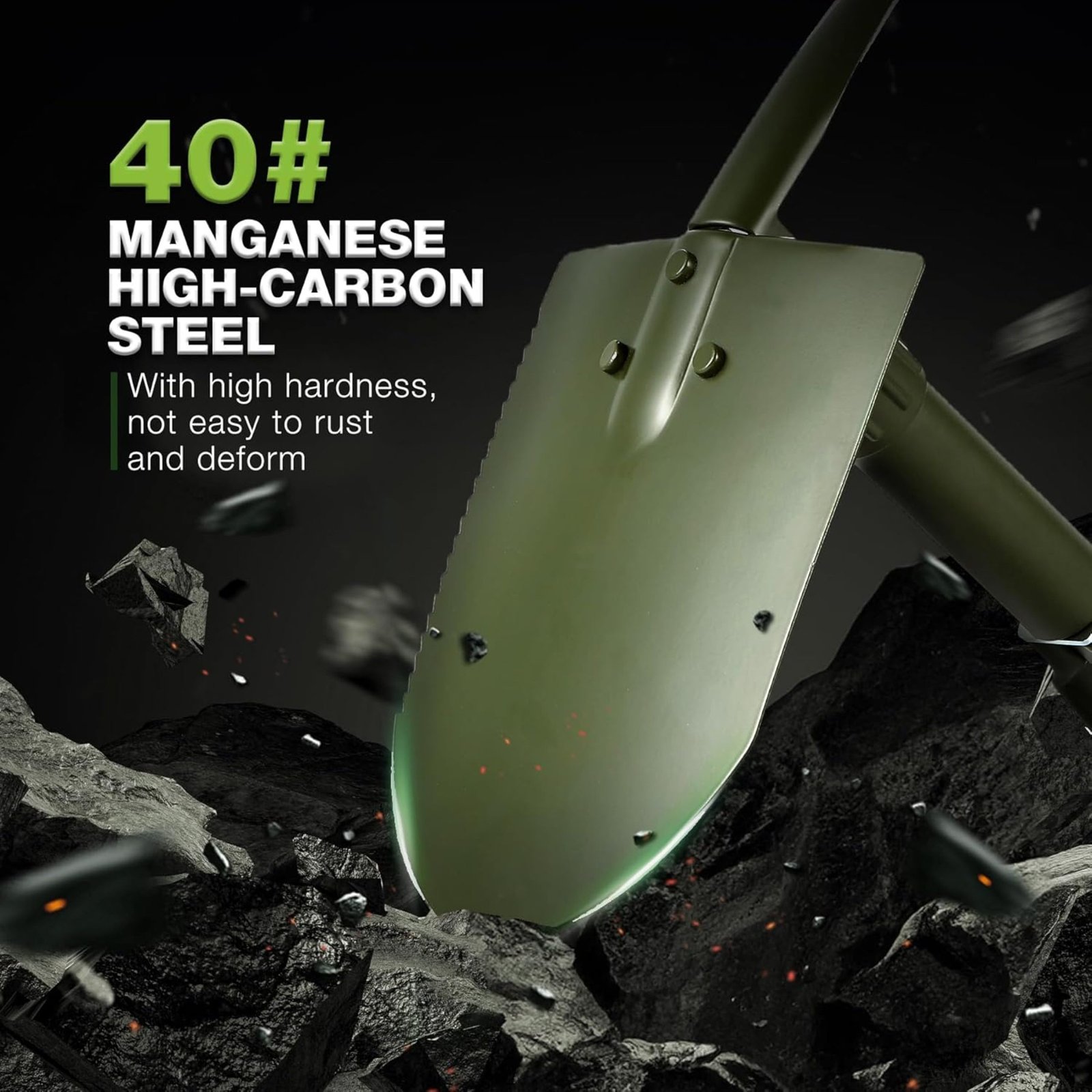 Military Tactical Folding Camping Shovel Multitool